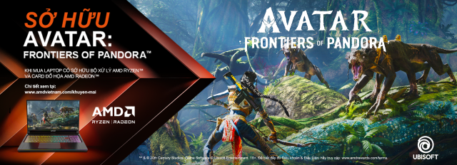 NHẬN AVATAR: FRONTIERS OF PANDORA VỚI LAPTOP CẤU HÌNH AMD
